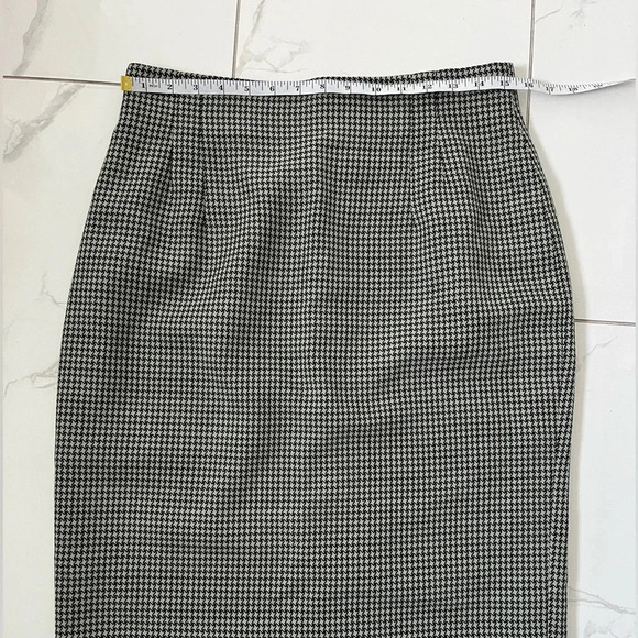 Evan Picone/Vintage 1980’s/Houndstooth/ Black&sage green/Pencil skirt/Size US 12 - Picture 16 of 16